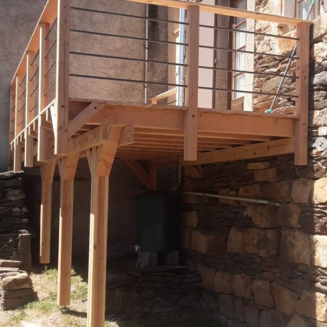 Terrasse en hauteur sans fondation béton